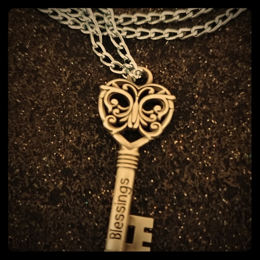 Blessings Key charm on chain